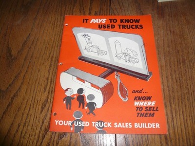 1953 Ford ''It Pays to Know Used Trucks'' Used Trucks Sales Builder - Vintage