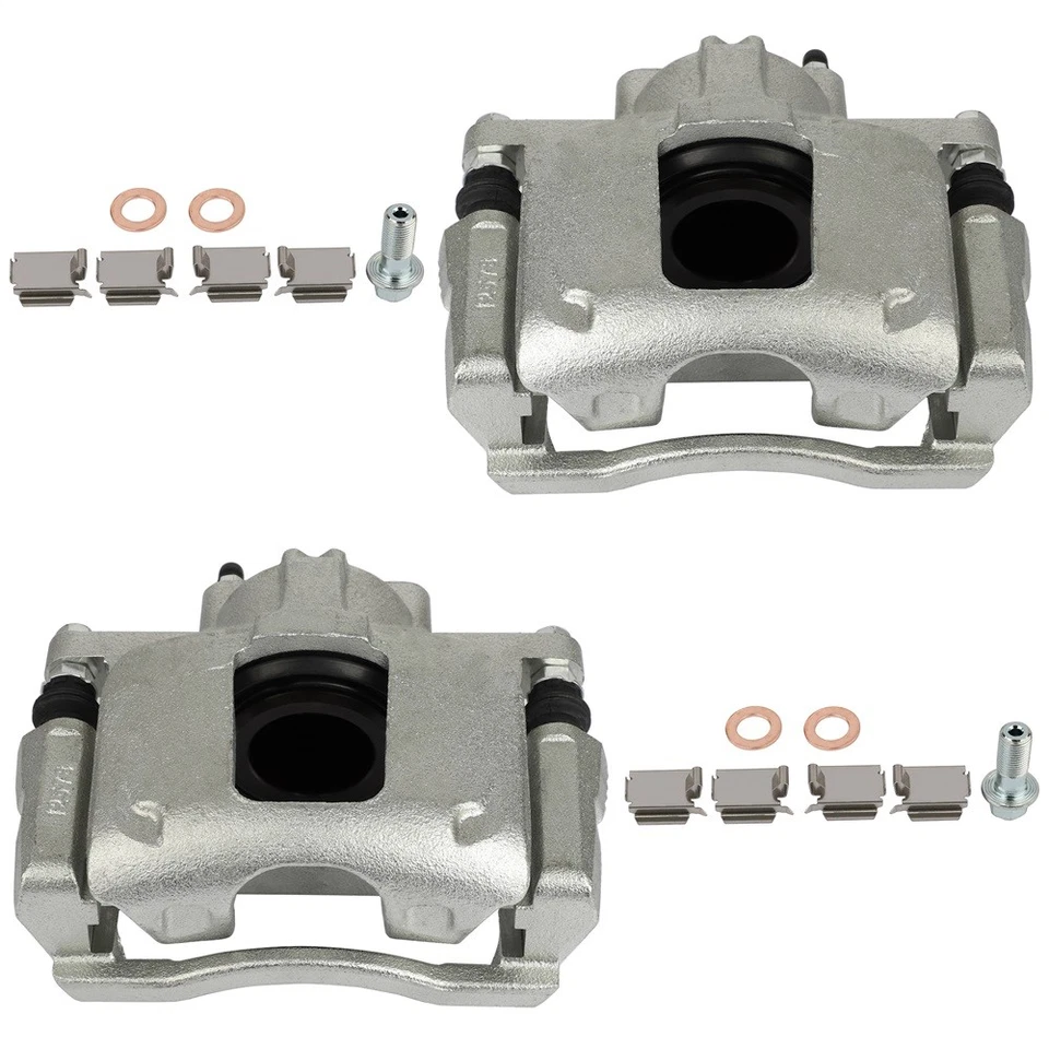 Front Brake Calipers And Brake Pads For 2008-2011 2012 Jeep Wrangler Liberty Foto 3 de 4
