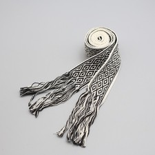 1pc Wide Ethnic Woven Belt Knit Drawstring Trousers Hoodies Replacement Craft