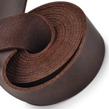 Leather Strap 1 Inches Wide Flat Leather Straps for Crafts, Full Grain Leather S