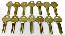 Lot of Fourteen (14) CORBIN RUSSWIN Brass Key Blanks 59A2 6PIN-10  ASSA ABLOY