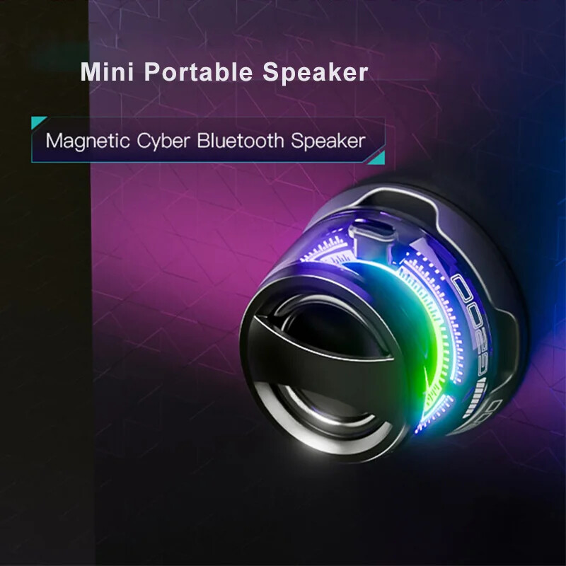 Magnetic Portable Bluetooth Speaker G200 with RGB Light and Phone Holder BT5.3 Mini Sound