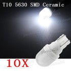10X White T10 Wedge Ceramic Interior Led Car Light Bulb W5W 2825 192 168 194 158 (For: More than one vehicle)