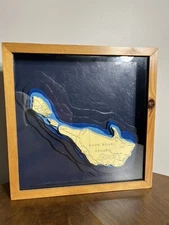 Mackinac Island and Bois Blanc Island 3D Bathymetic underwater map