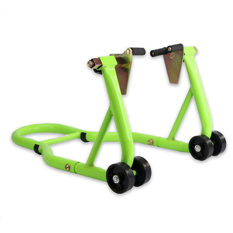 Béquille d'atelier avant verte Aprilia avec supports universels