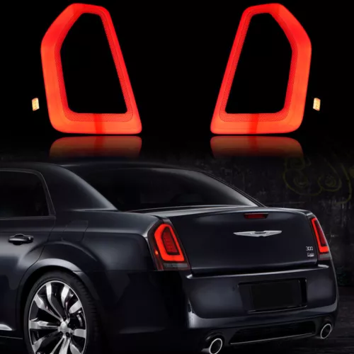 Pair VLAND For 2011-2014 Chrysler 300 RED Full LED Taillights W/ DRL Animation
