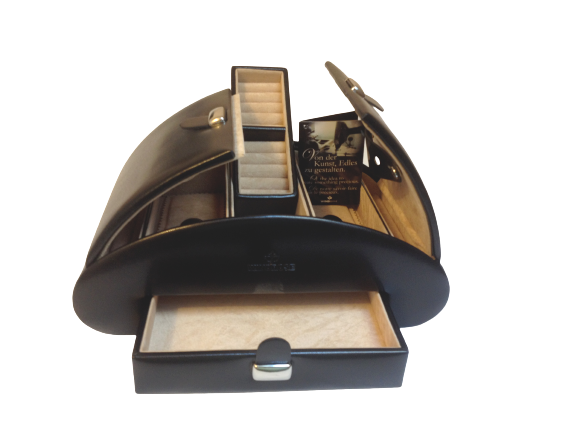 Coffret à Bijoux Windrose 3658 - Noir - Parfait Pour Ranger Colliers, Bagues Et Boucles D'oreilles
