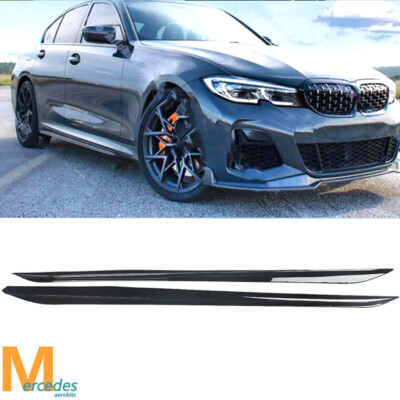 Side Skirt Panel Extension Lip Body for 2019-2024 BMW G20 G28 M340i Gloss Black