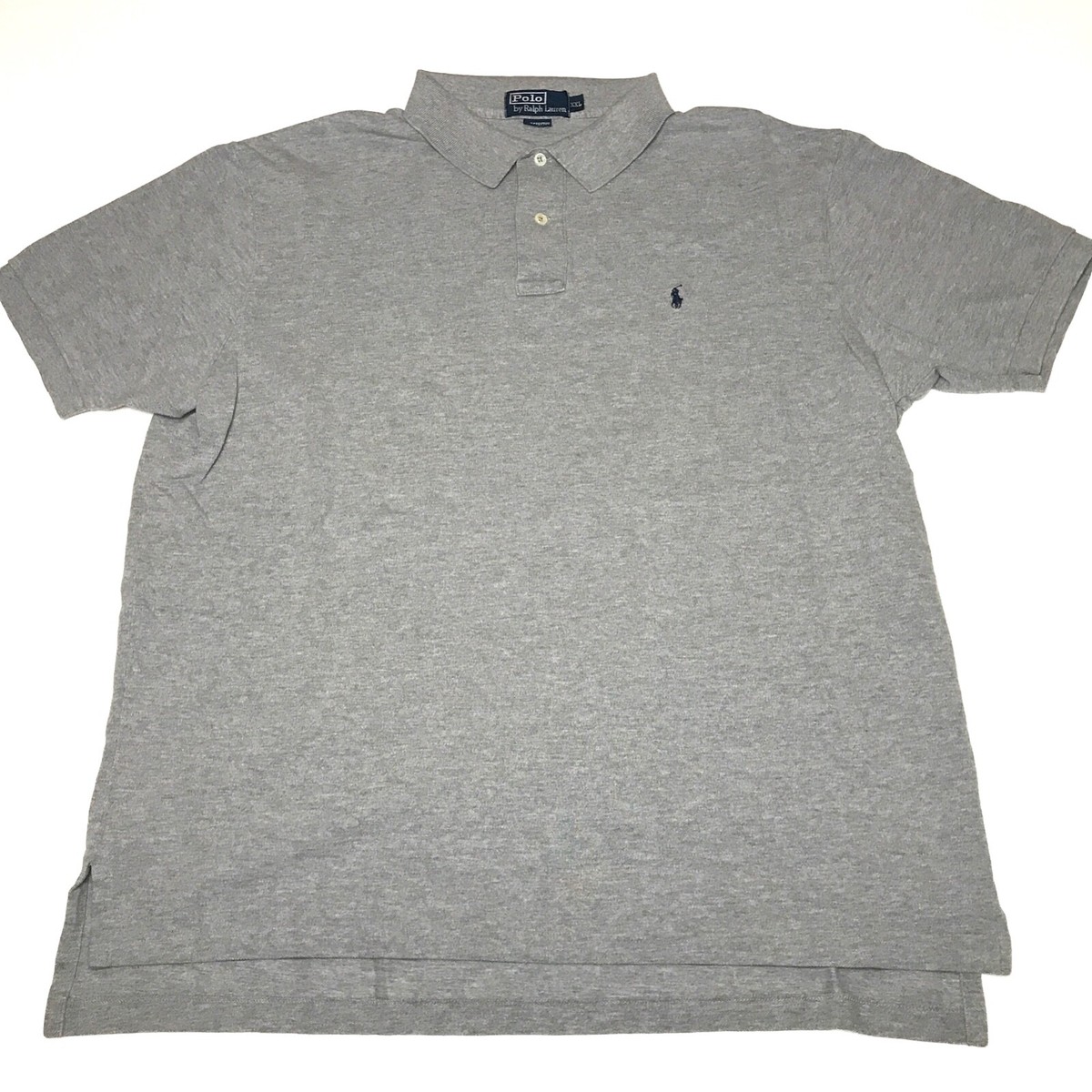 Polo Ralph Lauren Men's Size XXL Gray Short Sleeve Collar Pony