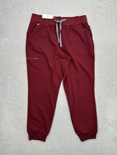 FIGS High Waisted Zamora Jogger Scrub Pants Women's 2XL Maroon Nurse Medical NEW