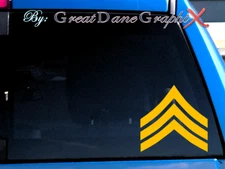 ARMY Rank Chevron -Choose Rank -Vinyl Decal Sticker -Color Choice -HIGH QUALITY