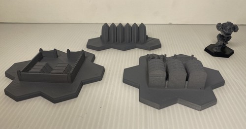 Kaserne, Munitionsdepot, Shield Gen mit Hex Base, Battletech kompatibel (6mm scale) - Bild 2 von 3