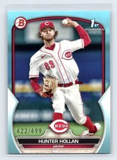 2023 Bowman Draft Hunter Hollan Sky Blue #/499 Cincinnati Reds
