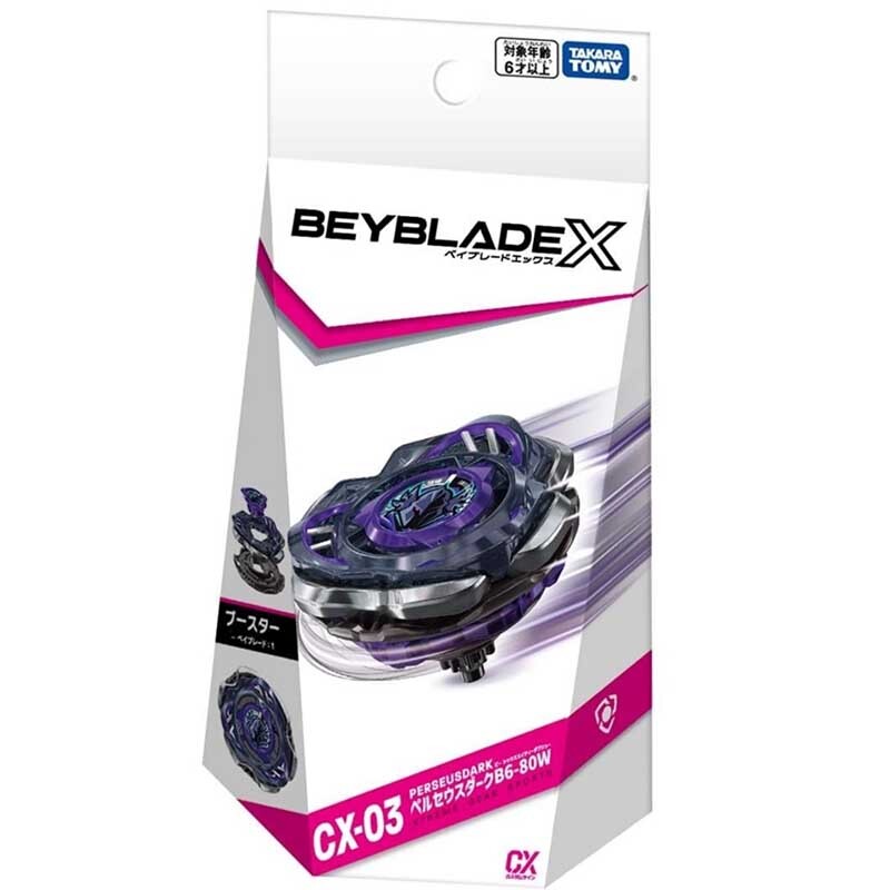 TAKARA TOMY CX03 Perseus Dark B6-80W Burst Beyblade X Booster