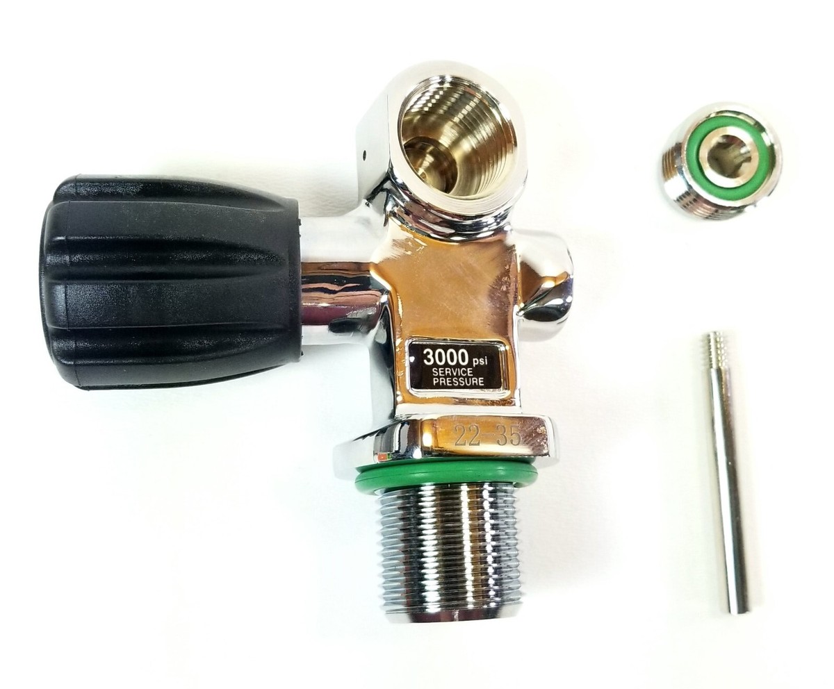 Scuba Diving 3000 PSI 230 Bar Pro Tank Valve Convertible DIN