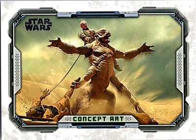2022 Star Wars Book of Boba Fett #CA-2 BOBA FETT VS THE SAND APE, Concept Art
