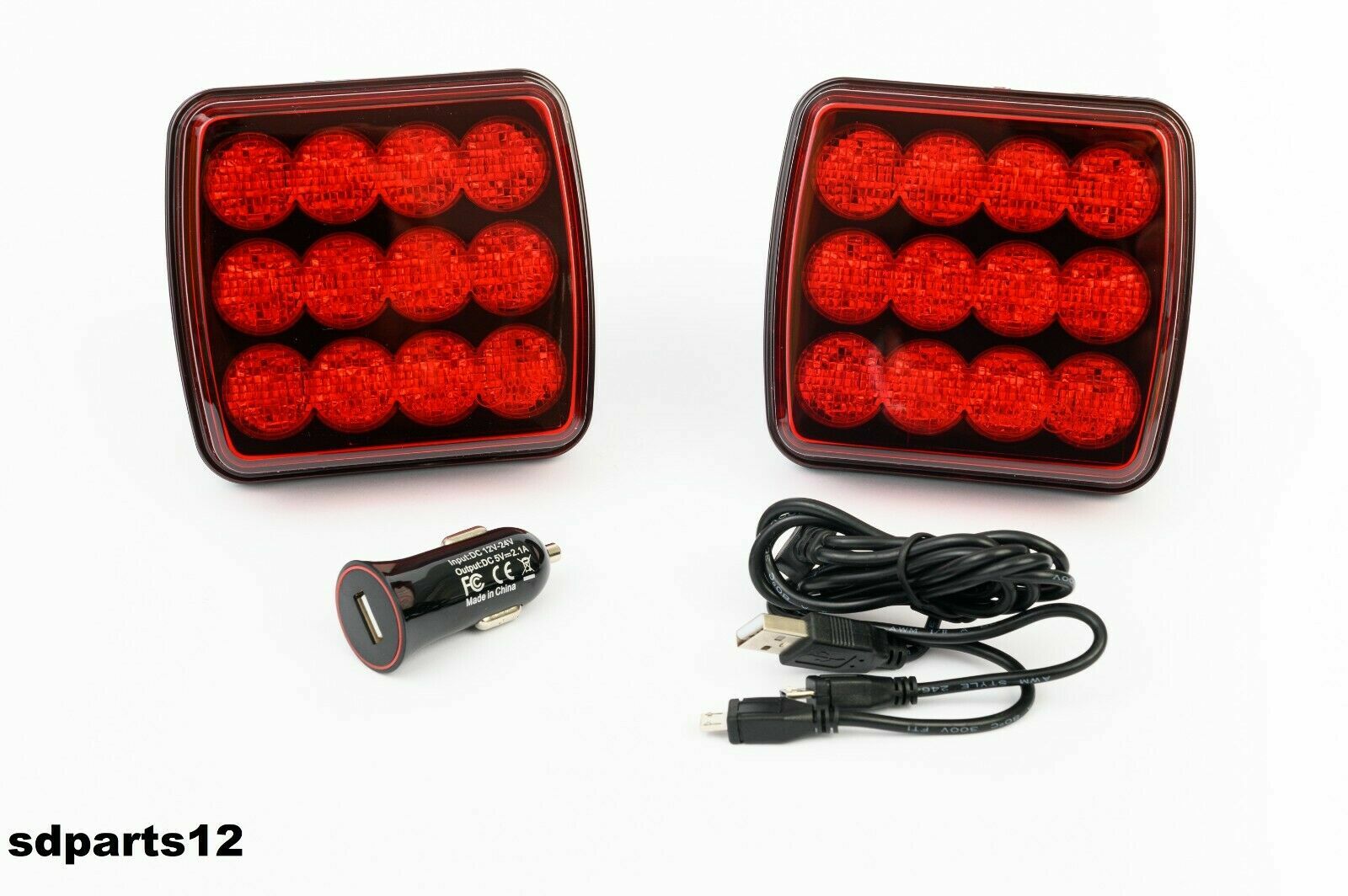 Feux arriere de secours sans fil pour remorque de camping-car et transport de bus