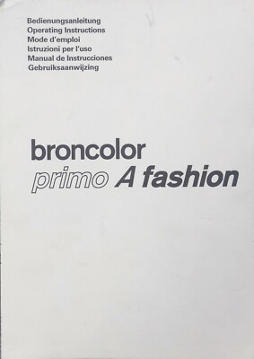 Broncolor Primo 4 fashion Bedienungsanleitung / Gebrauchsanweisung / Anleitung 