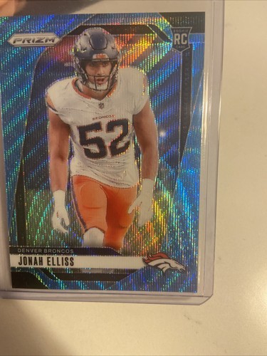 Jonah Elliss 2024 Panini Prizm RC Blue Wave Prizm Rookie 148/230 #356 Broncos - Picture 3 of 5