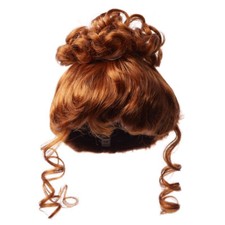 Lot of 4 Antina's Carrot Red Up Swept Curls 9" Doll Wigs