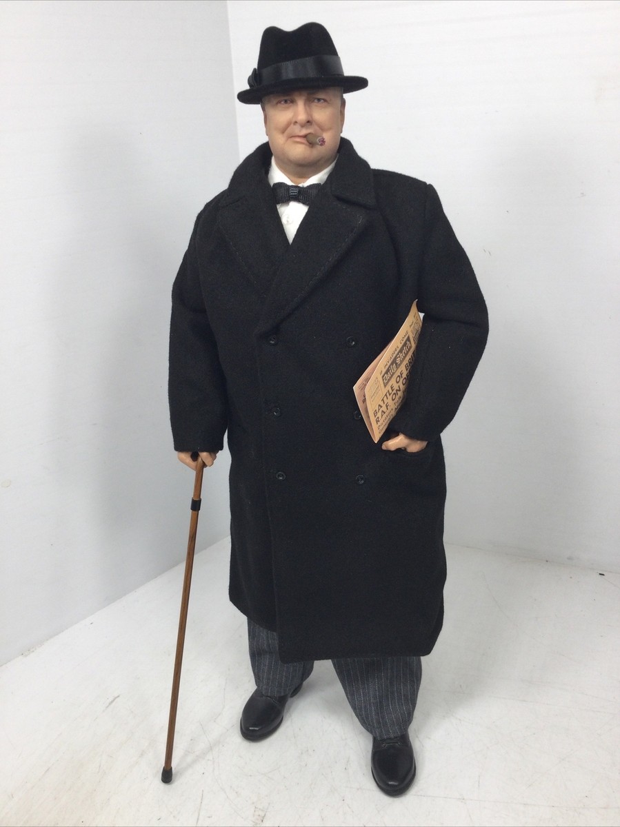 1/6 DID SIR WINSTON CHURCHILL WW2 BRITISH P.M. CIGAR CANE OVERCOAT