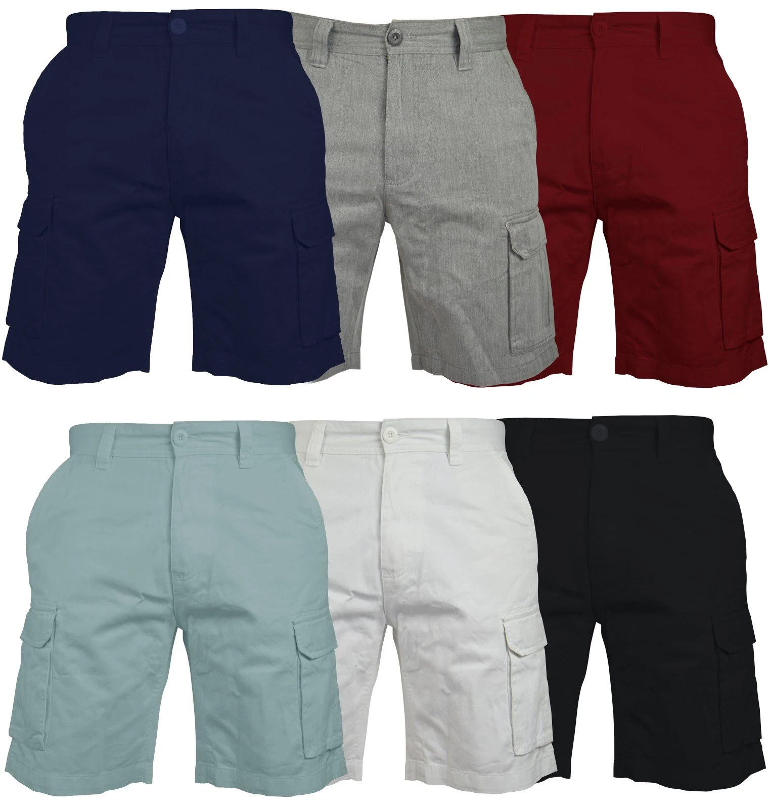 Mens Cargo Combat Chino Shorts Cotton Work Wear Half Pant Casual Jeans 32-46
