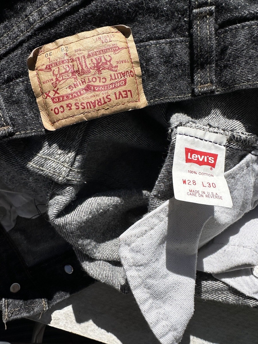VTG Levi's 701 Student Button Fly Jeans 25x28 Faded Black VTG Levi's 701 Student Button Fly Jeans 25x28 Faded Black