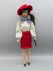 Vintage Barbie Polka Dot Blouse Top Black White Bow Puff Sleeve skirt hat NO DOL