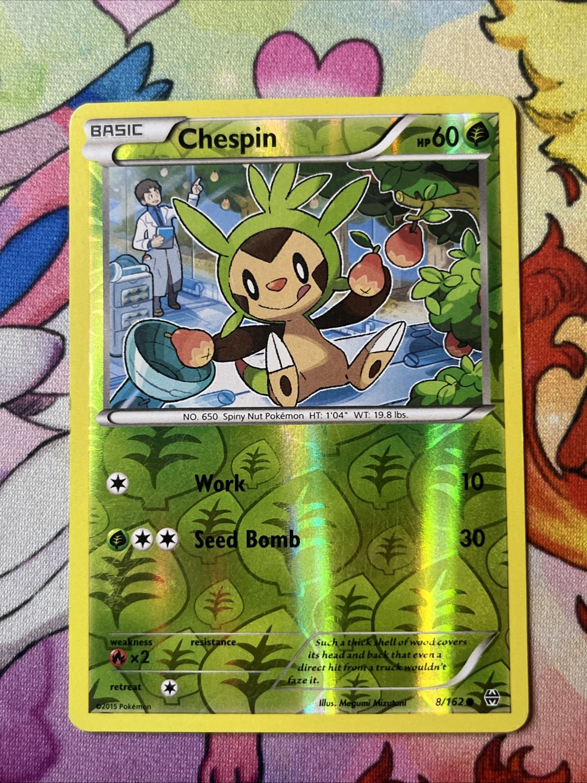 Pokémon TCG Chespin BREAKthrough 8/162 Reverse Holo Common LP