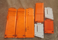  7 NERF 18 12 6 Round Dart Gun Ammo Clip Magazines Lot N-Strike - Qwik Ship 
