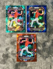 Jake Madden 2023 Prizm Baseball Blue - Green - Red Cracked Ice Prizm Parallel