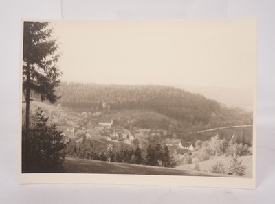 Real photo circa 1930s/40s partial view of Saalfeld on the Saale