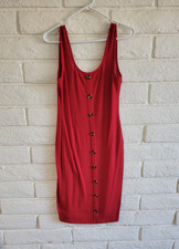 Red Bodycon Midi Dress Sz M