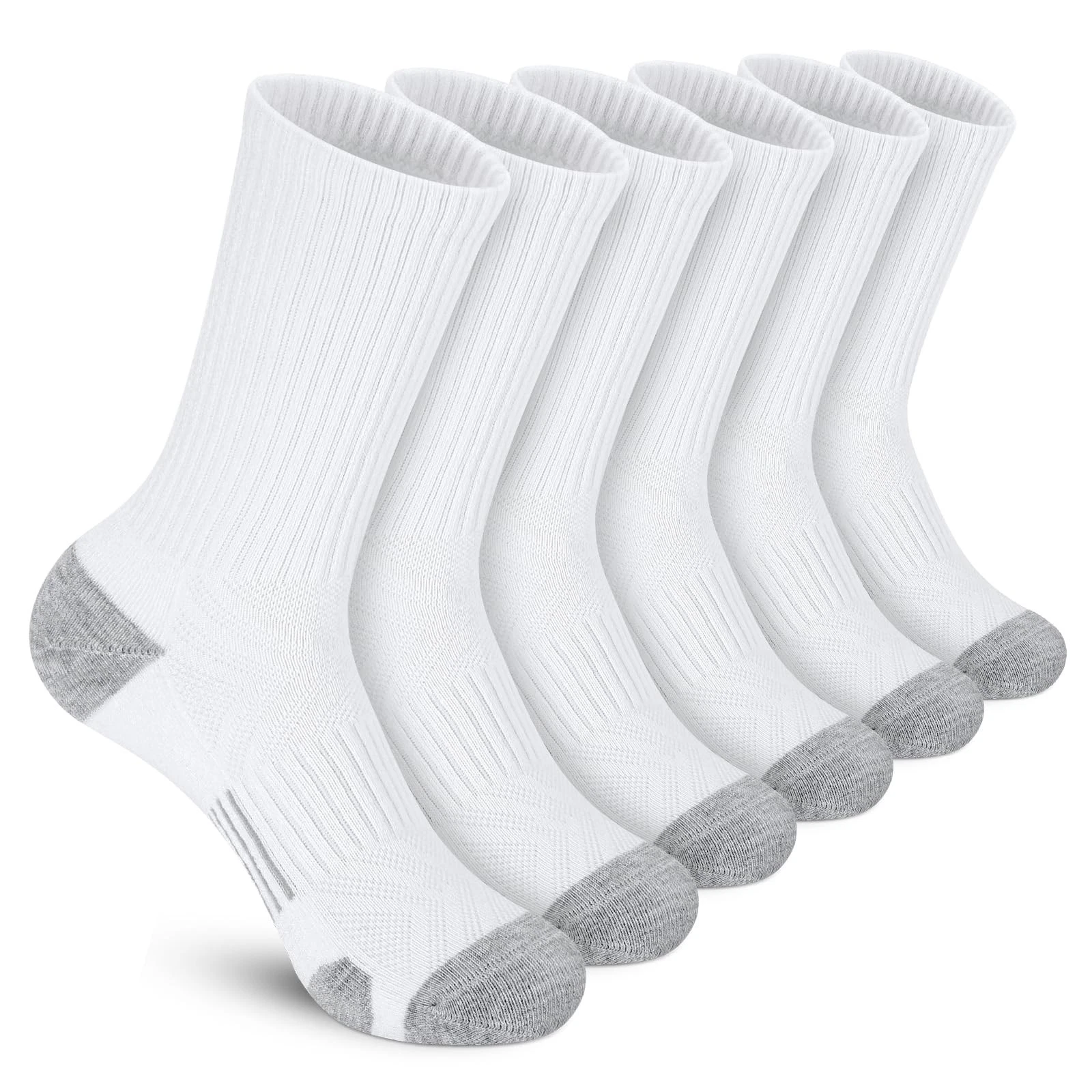 Athletic Crew Socks Cushion Running Socks Performance Breathable Sports Socks...