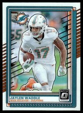 Jaylen Waddle 2025 Donruss Optic #160 Dolphins NFL READ FREE SHIP AutographDen