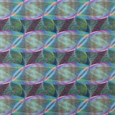 Spirograph Polsterstoff Gardinen Möbel Einrichtung Blau Rosa Muster
