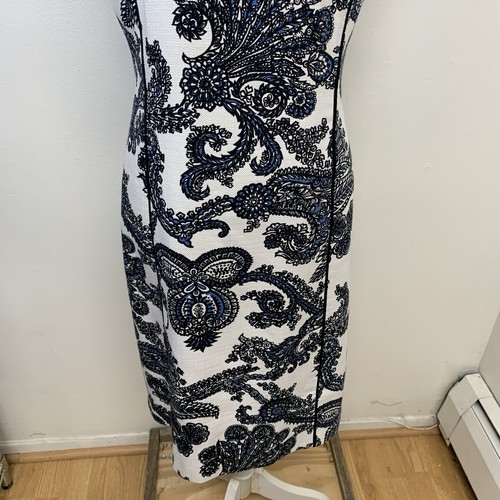 Talbots Floral Sheath Dress Sz 8 Knee Length Lined Sleeveless Career Classic - Picture 3 of 11