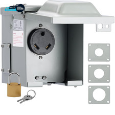 30 Amp RV Power Outlet Box 125V NEMA TT-30R Receptacle Weatherproof