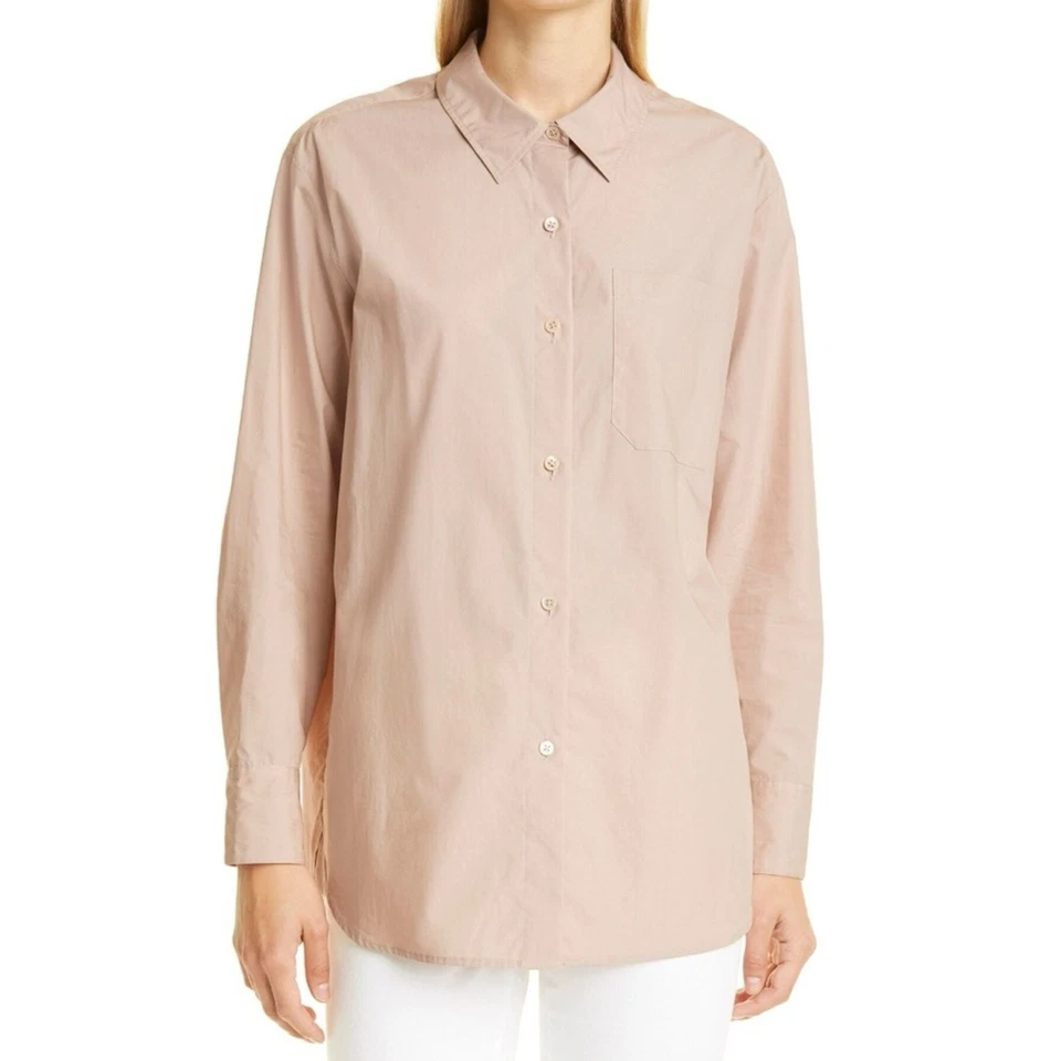 Jenni Kayne The Boyfriend Shirt (Sz M) Oversized Button Down Blush - Image 3 of 4