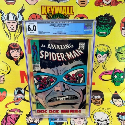 Amazing Spider-Man #55 CGC 6.0 Conserved White Pages Doc Ock Appearance Marvel