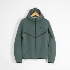 Nike Tech Fleece Zip Up Hoodie Mens Small - Distressed Faded Green Hooded