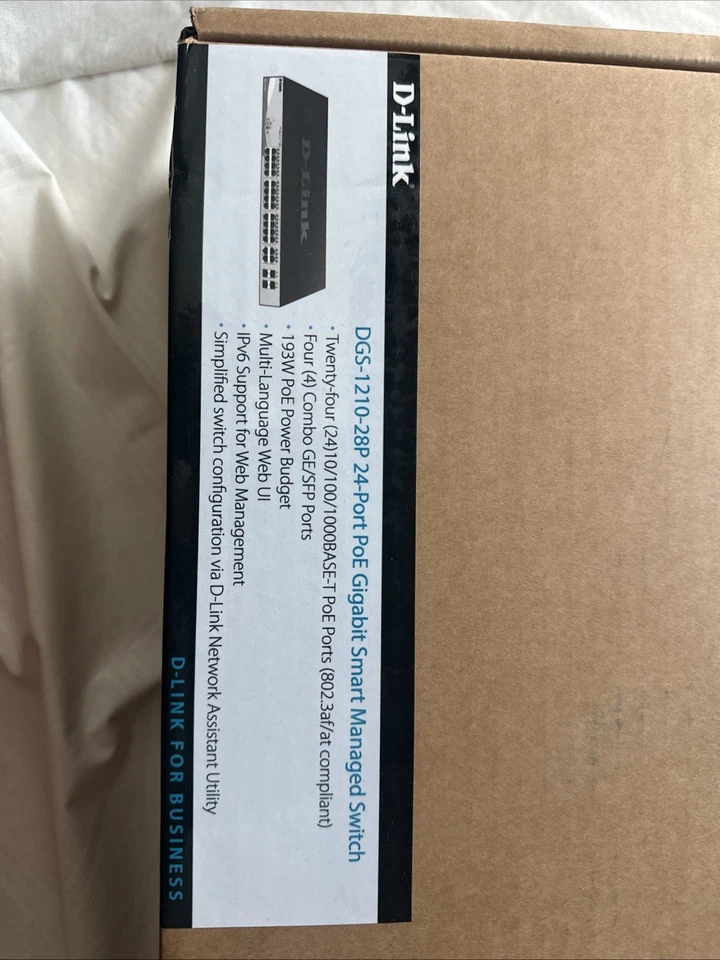 D-Link DES-1210-28P 28-Port Fast Ethernet Smart Managed PoE Switch Brand New - Image 2 of 3