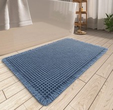 Waffle Bath Mat, Super Absorbent Non Slip Bath Mats Bathroom Rugs Ultra Soft