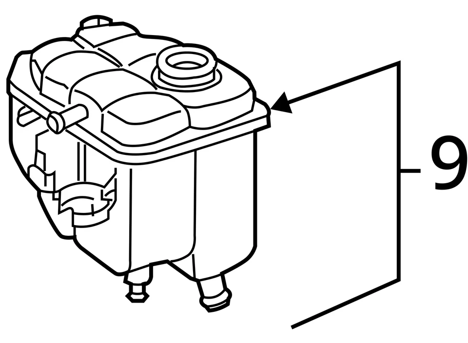 2002 Mercedes-benz C230 Windshield Washer Fluid Reservoir Bottle Oem UHGWA - Image 4 of 4