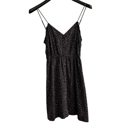 UNDERCOVER Babydoll mini abito seta nero stampa astratta bottoni anni 90 Y2K capriccioso