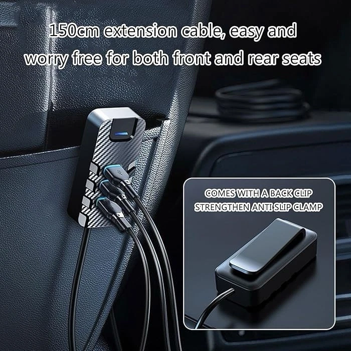 Multiple Port Car Charger Station With Rapid Charging For Tablet Mobile Devices - Image 3 of 4