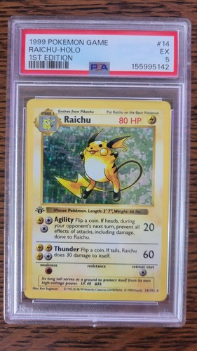 Raichu (1st Edition) graded PSA 5 for sale on eBay