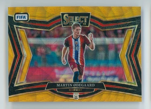 2024-25 Martin Odegaard Panini Select Field Level Gold Wave Norway Card 7/10