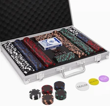 500 Pcs Black Poker Chips Set Casino Chips Blackjack 11.5 Grams Poker Chip Sets 