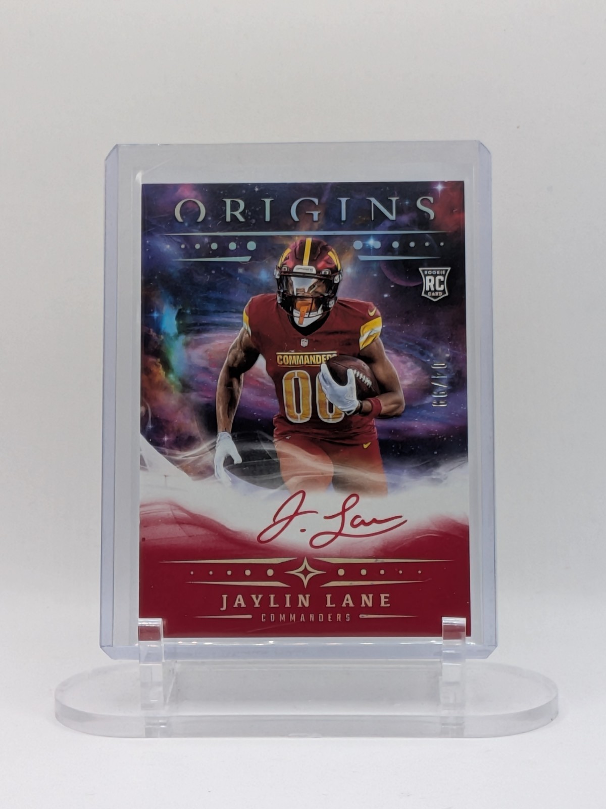 2025 Panini Origins - Jaylin Lane Auto Red /99 Commanders RC